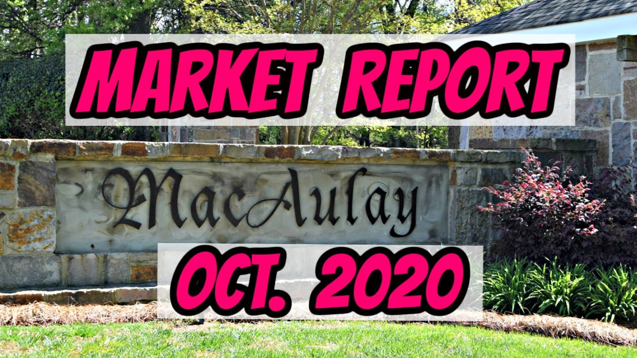 MacAulay Neigborhood in Huntersville NC Sold and Homes for Sale Market Report October 2020 YouTube