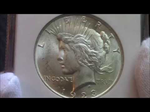 1923 - Peace Silver Dollar - MS65 NGC - Coin Showcase