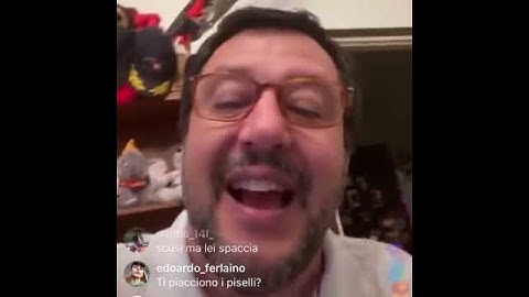 "A SALVINI PIACCIONO I PISELLI"