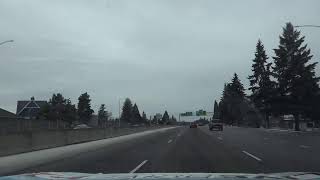 Snowy road conditions in Western Oregon
