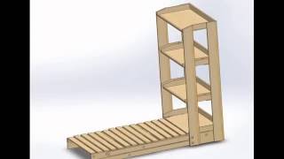 This video is a Futon Design Solid Works 3D Model animation of the Model 1.1 it is based of of standard lumber sizes that you can 