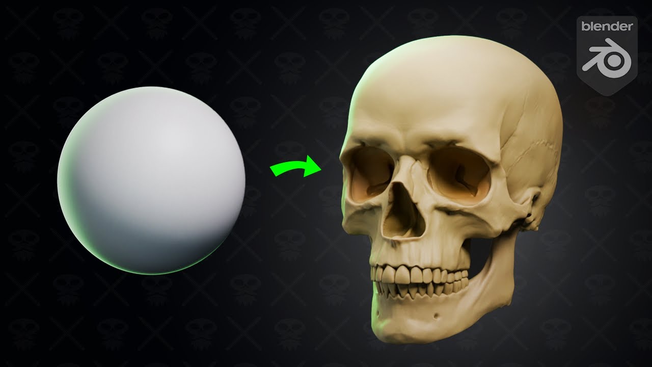 Blender Skull Sculpt | Speed Sculpt Timelapse