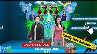 How to Download Life Manager Mod (Includes Family Tree Generator!) | Sims 4 Mod Tutorial