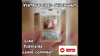 VINTAGE POKEMON GRADED CARD GIVEAWAY! #shorts #pokemon #pokémon #pokémontcg