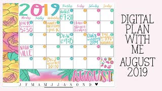 Digital Plan With Me: August 2019