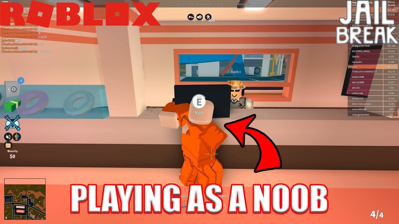 Most Efficient Way To Get Cash Playing As A Noob Roblox Jailbreak Youtube - roblox jailbreak 5 things noob criminals do in jailbreak