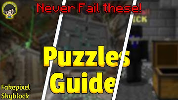 All Dungeons Puzzles Guide-Fakepixel Skyblock Part 1