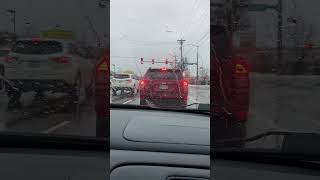 Driving conditions in Portland Oregon on January 18 in the early afternoon.