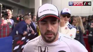 F1 2016 Russia Post Race Fernando Alonso and Jenson Button