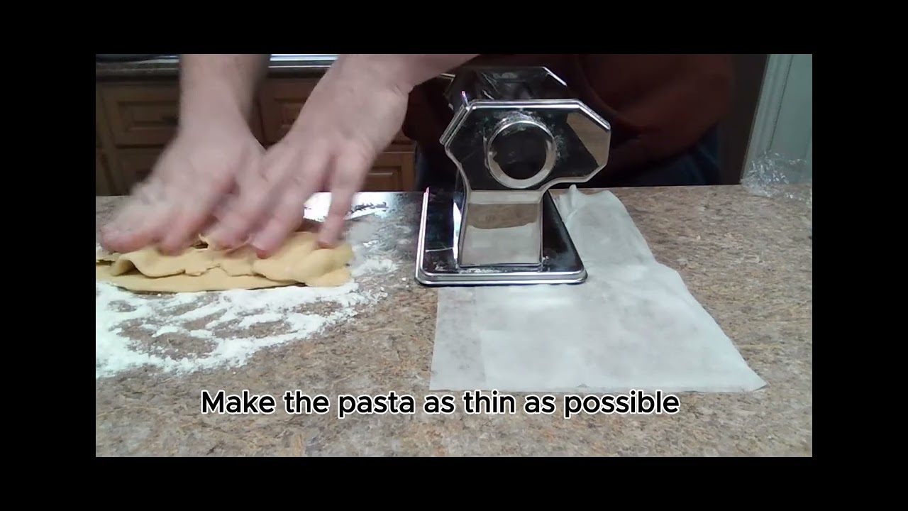 Homemade squash stuffed sourdough pasta