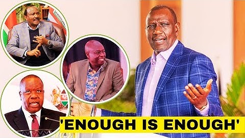 "SASA MTAJUA HAMJUI,NIMEWAVUMILIA SANA"ANGRY RUTO WARNING TO OPPOSITION LEADERS AFTER MAANDAMANO!!!