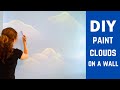 DIY CLOUD WALL ART: How to paint clouds SUPER EASY Step by Step| Room Decor ideas