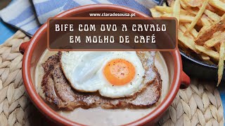 Bife Com Ovo A Cavalo Em Molho De Café