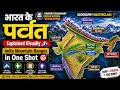 भारत के पर्वत Explained Visually 🏔️ | India Mountain Ranges in One Shot | Geography Masterclass