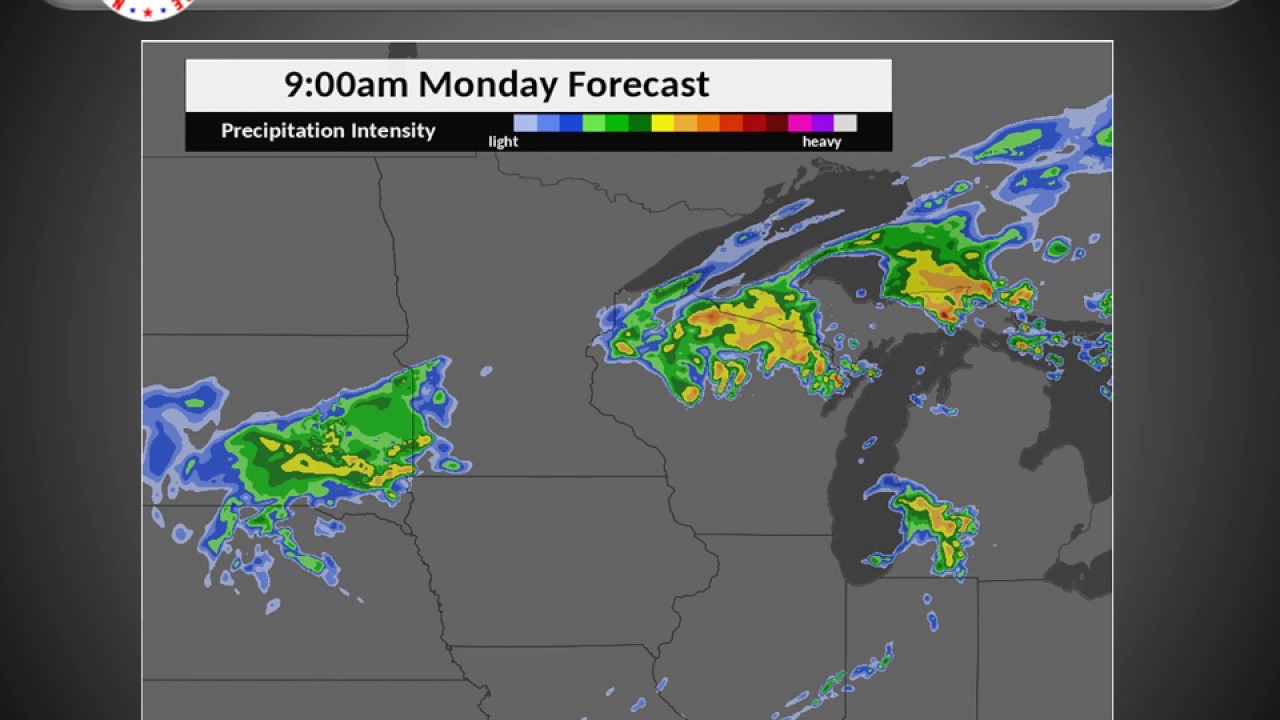 Chance for thunderstorms tonight and Monday afternoon - YouTube