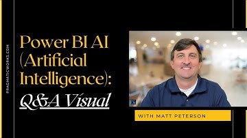 Power BI AI (Artificial Intelligence): Q&A Visual ⚡