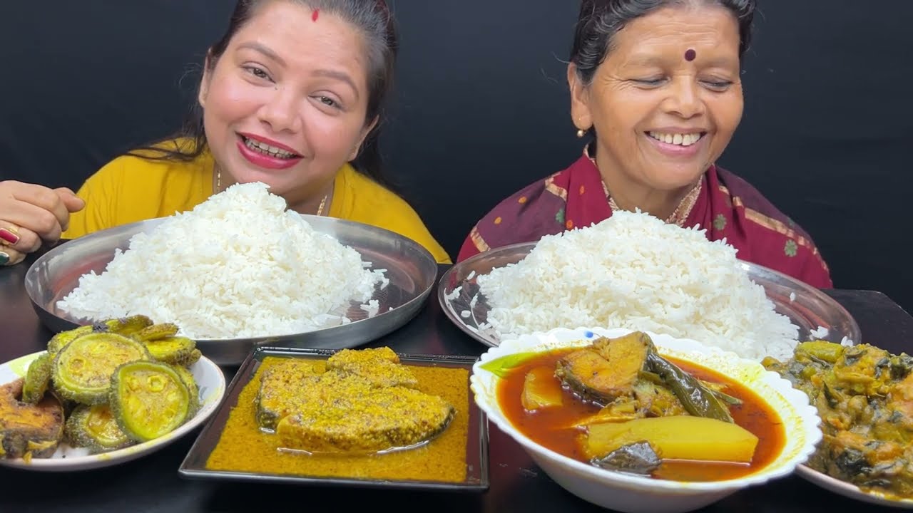 Bigbites, Eating Sorshe Ilish, Begun ilish, Ilish macher matha diye Pui shak, Ilish Fry।।