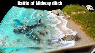 DIORAMA WW2 Battle of Midway ditch beach crash full build tutorial epoxy resin SBD Dauntless model