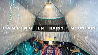 SOLO CAMPING IN RAINY MOUNTAIN | RAIN CAMPING HIMACHAL PRADESH | CRAZY CAMPER