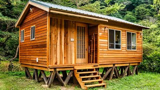 Couple Build A Breathtaking Mountain Cabin in 270 Days ! ( By @woodjunkie_yt  )