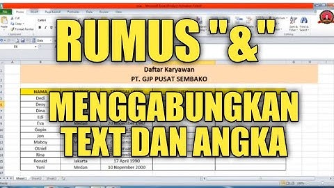 RUMUS menggabungkan Text dan Angka | EXCEL