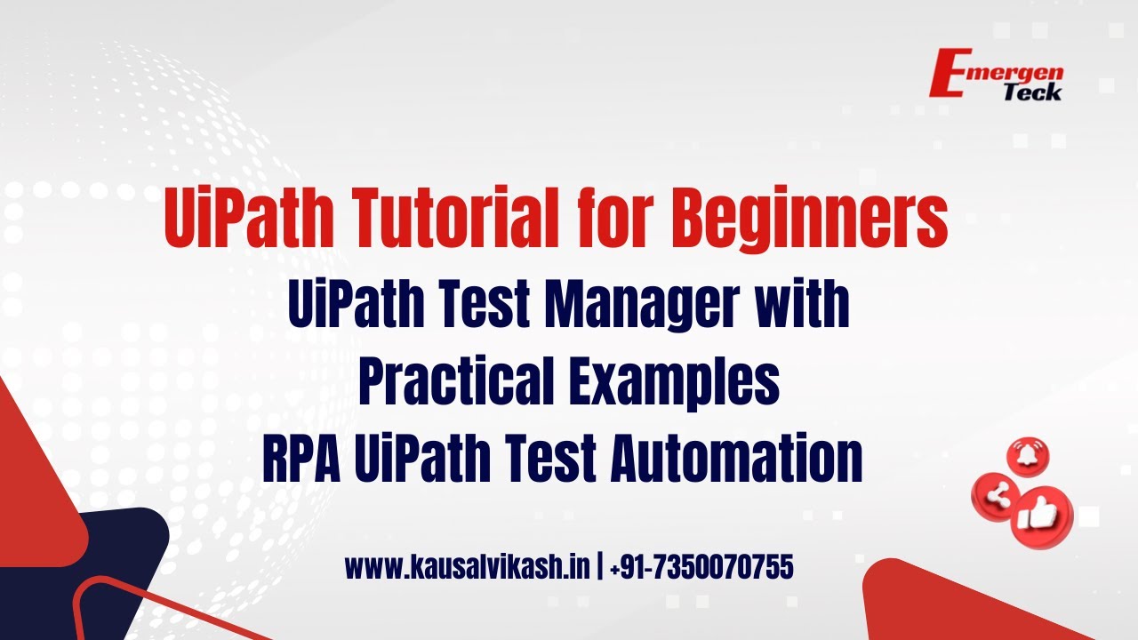 19: UiPath Training for Beginners | UiPath Test Manager with Practical Examples| UiPath Test Suit