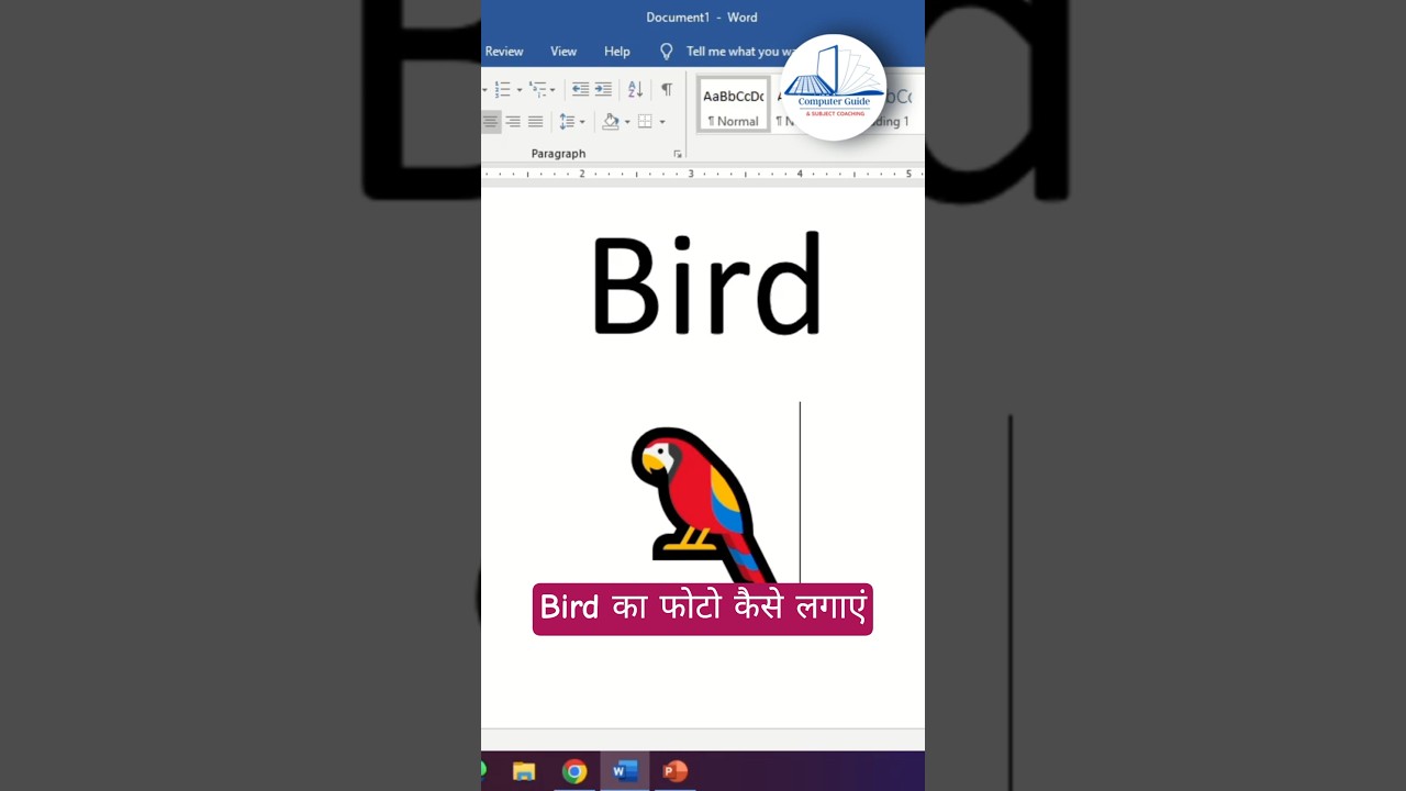 MS Word Me Bird Photo Insert Kaise Kare | Beginner Friendly Tutorial 