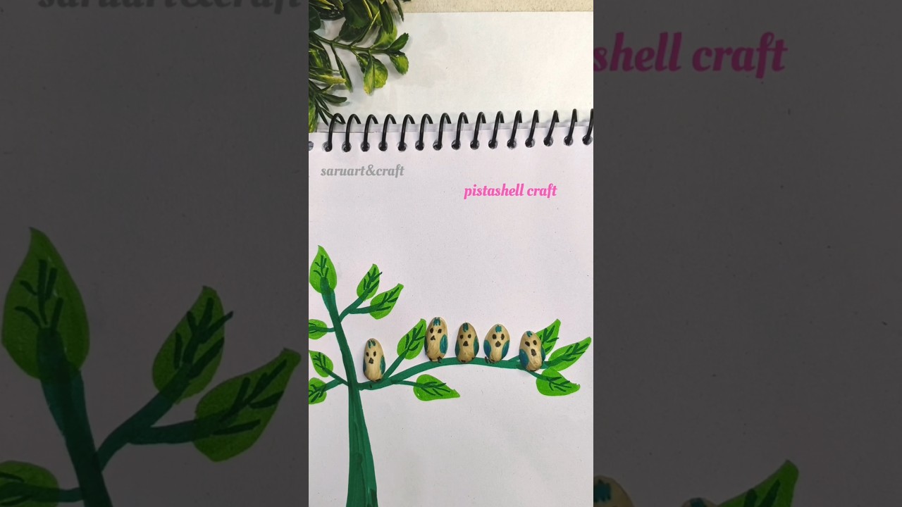 easy kids craft using pistashell 