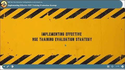 Implementing Effective HSE Training Evaluation Strategy