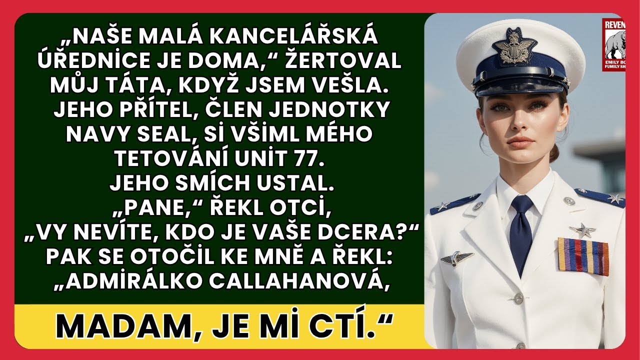 Otec mě představil jako „malou úřednici“ — pak jeho přítel SEAL zjistil, že vedu jednotku 77.