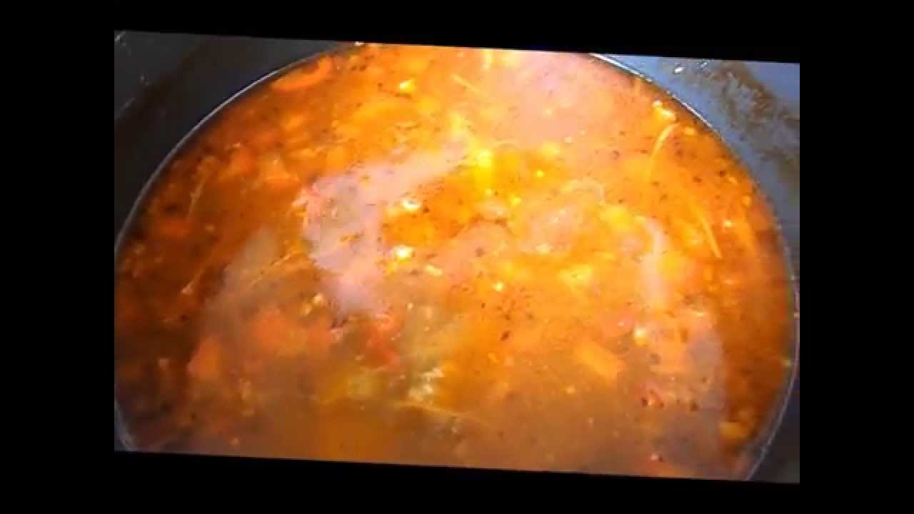 Острый суп с фаршем