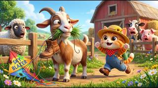 El Gatito Tenía una Granja E-I-E-I-O con sus Animales 🐱🐮 Canciones Infantiles y Rimas para Niños