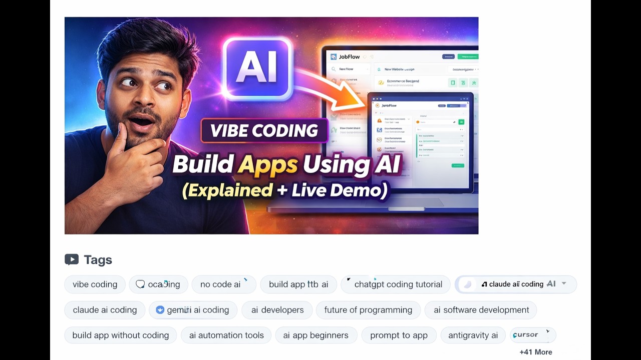 No Coding Needed? Build Apps with AI (Vibe Coding Explained) - YouTube