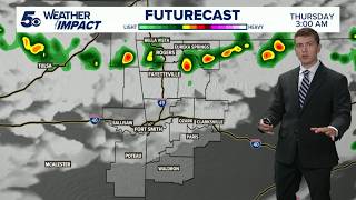 Latest Weather | Scattered showers move in starting Wednesday evening