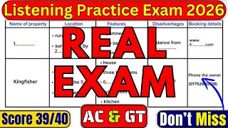 LISTENING IELTS PRACTICE TEST FOR 10, 24 & 31 JANUARY 2026 WITH ANSWERS | IELTS