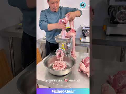 This Meat Grinder is a BEAST! 🥩 Churning Out Pork Like a BOSS! 😂 #meat #food #oddlysatisfying #asmr