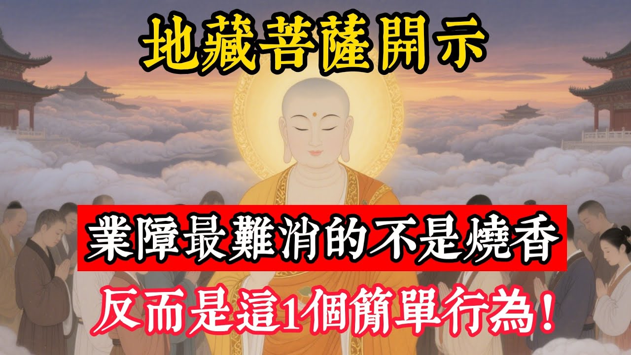 地藏菩薩開示：業障最難消的不是燒香，反而是這1個簡單行為！#立地成佛#念佛修行#因果正見#修行障礙化解#生死因果#佛学#佛教