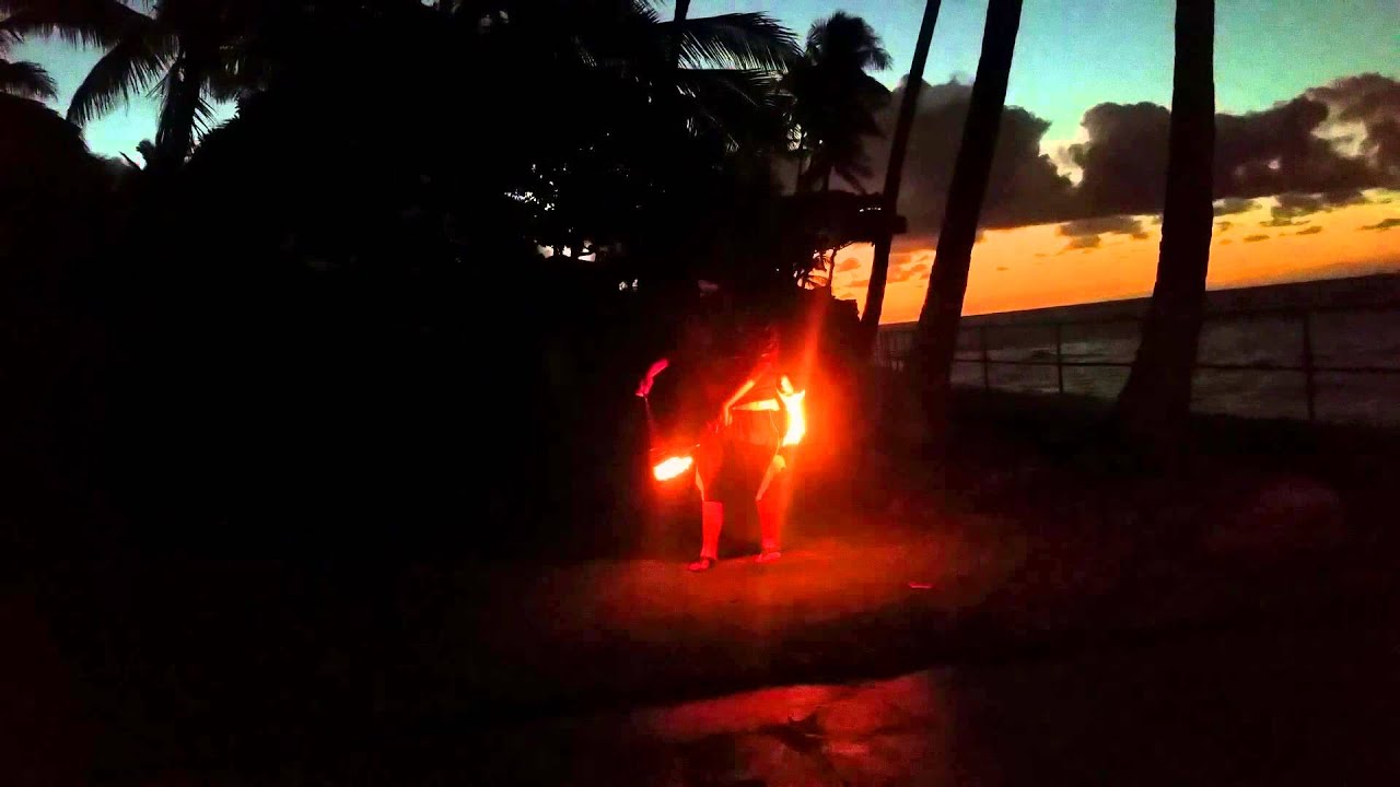 Ninja Hawaiian Sunrise Fire Poi