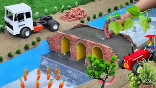 diy tractor Build a mini concrete bridge using rc tractor science project 