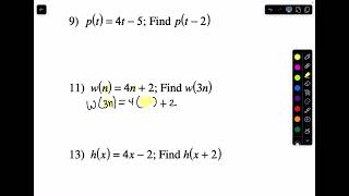 1.1 Inputing into Functions (Algebra 3)