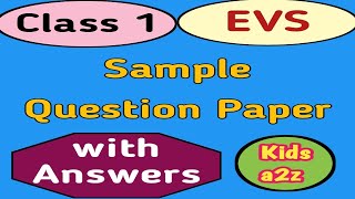 EVS Sample Question Paper for Class 1 with Answers | Grade 1 EVS Worksheet | Class 1 EVS Worksheet