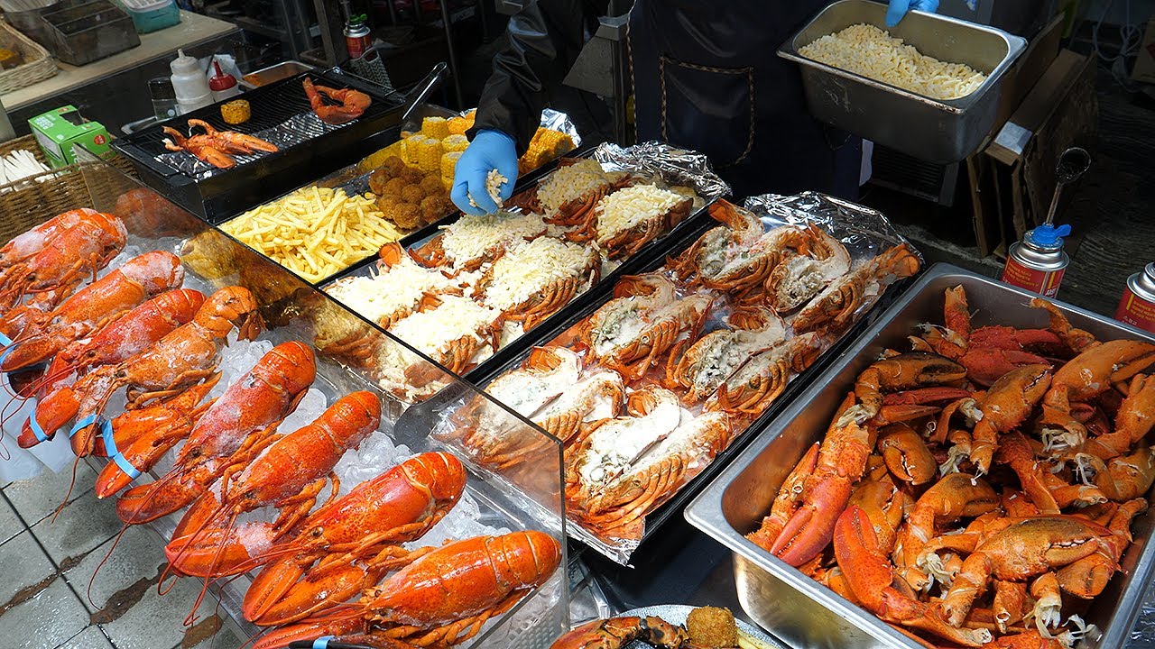 구운 치즈 랍스터 / grilled cheese lobster korean street food YouTube