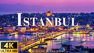 FLYING OVER ISTANBUL (4K UHD) Drone Film + Best Ambient Piano Music For Stress Relief, Meditation