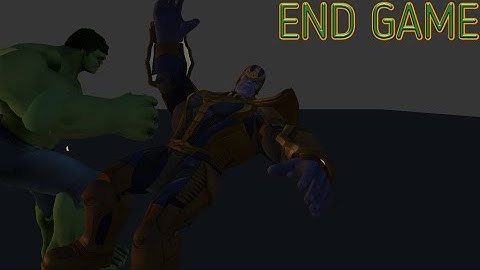 Avengers End Game, Thanos Vs Hulk Prisma 3D Animation
