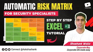 How to create Automatic Risk Matrix in Excel | For Security Professionals | Complete Guide  In Hindi