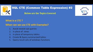 Practical Scenarios To Use SQL CTE|| SQL Common Table Expression  || SQL Interview Practice ||#2
