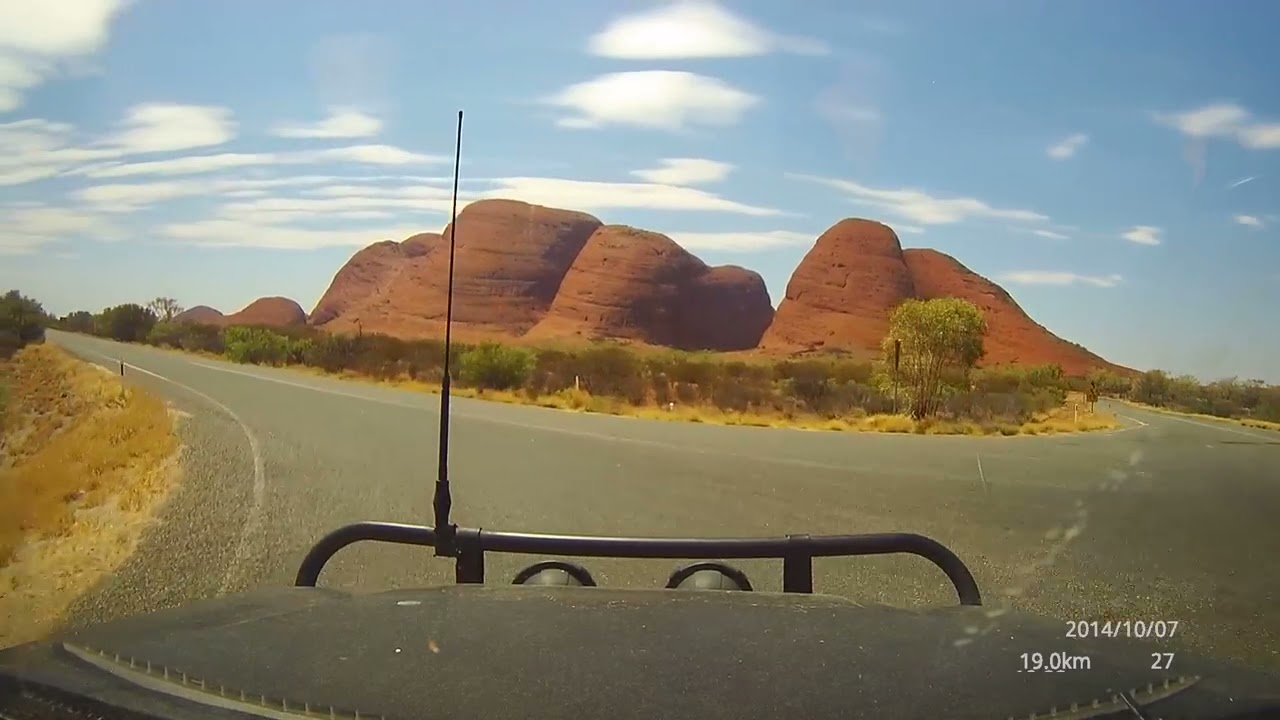 The Olgas Kata Tjuta Drive by Dashcam