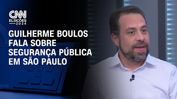 CNN Eleições: Guilherme Boulos fala sobre segurança pública em São Paulo