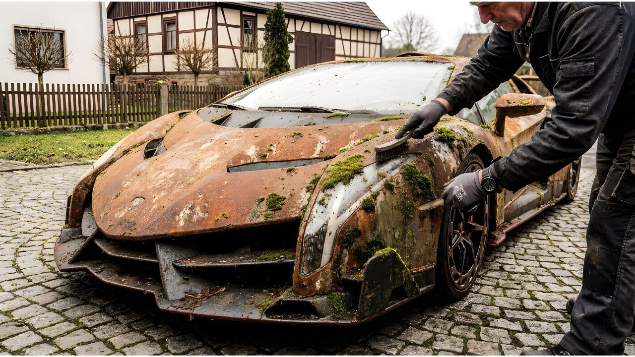 Car Restoration ASMR (No Talking) — Supercar Reveal After Extreme Rust | Lamborghini Veneno