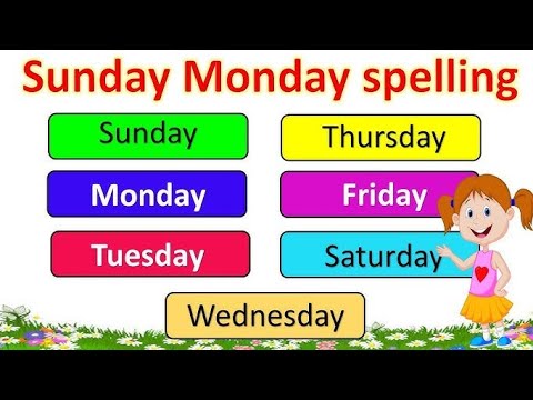 Days Of The Week | 7 Days Of The Week | Week Name | Week Name In ...